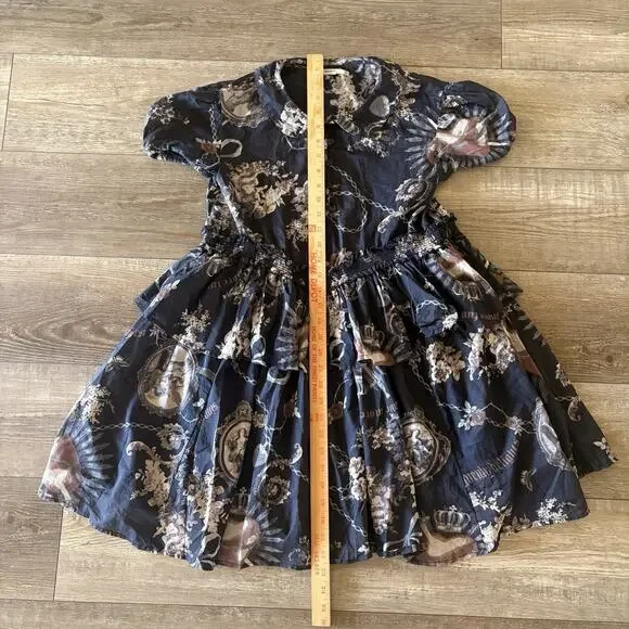 Urban Outfitters Dress Women XS Kimchi Blue Maria Collar Sheer Ruffle Whimsigoth - Picture 6 of 11